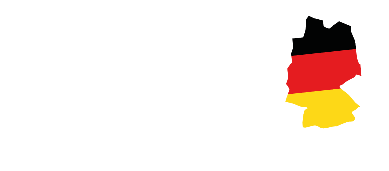 Stempel Made in Germany weiss schräg