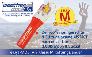 News Banner easy2-MOB ClassM DE 20250128 Der 100% normgerechte und zugelassene AIS MOB groß