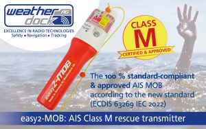 News Banner easy2-MOB ClassM EN 20250128 The 100% standard-compliant and approved AIS MOB big