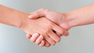 Hintergrund Kooperation Handschlag