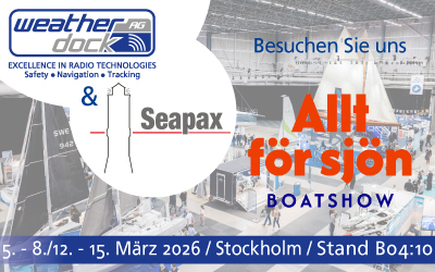 Weatherdock am Stand von Seapax auf der Allt för sjön 2026 in Stockholm